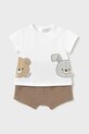 Детский хлопковый комплект Mayoral Newborn 1206.1H.Newborn.PPYH коричневый SS25