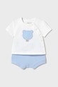 Βρεφικό βαμβακερό σετ Mayoral Newborn απλικέ μπλε 1259.1A.Newborn.PPYH