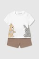 Детский хлопковый комплект Mayoral Newborn 1609.1C.Newborn.PPYH коричневый SS25