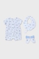 Σετ μωρού Mayoral Newborn 4-pack εμπριμέ μπλε 9910.1A.Newborn.PPYH
