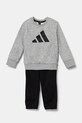 Cпортивний костюм для немовлят adidas трикотаж сірий JC9649