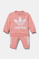 Kojenecká tepláková souprava adidas Originals pletenina růžová JC6508
