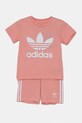 adidas Originals gyerek pamut melegítő szett nyomtatásos narancssárga JC6580