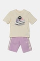 adidas Originals komplet bawełniany dziecięcy JC8533 fioletowy SS25