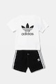 adidas Originals set de bumbac pentru copii JE1613 alb SS25