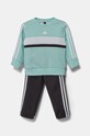 Дитячий спортивний костюм adidas аплікація бірюзовий JC7515