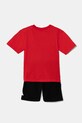 CHLAPEC Dětská bavlněná souprava adidas JC9723 červená