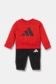 Cпортивний костюм для немовлят adidas трикотаж червоний JC9647
