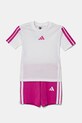 Detská bavlnená súprava adidas JC9620 biela SS25