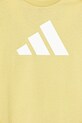 Chlapec Detská bavlnená súprava adidas JC9640 žltá