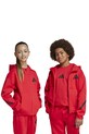 adidas bluza dziecięca z kapturem czerwony JC7580