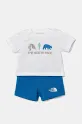 The North Face komplet niemowlęcy BABY COTTON SUMMER SET- GRAPHIC dzianina biały NF0A8BA3TL41