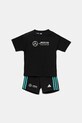 Бебешки памучен комплект adidas Performance MER DNA памук черен JV5438