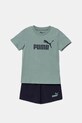 Puma set de bumbac pentru copii ESS No.1 Logo Tee and Shorts Set bumbac verde 685240.K