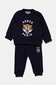 Бебешки памучен спортен комплект Kenzo Kids памук тъмносин K60935.74.81