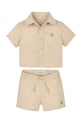 Calvin Klein Jeans komplet lniany dziecięcy tkanina beżowy IN0IN00308.PPYA