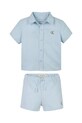 Льняный детский комплект Calvin Klein Jeans ткань голубой IN0IN00308.PPYA