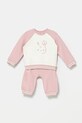Trenirka za dojenčka United Colors of Benetton 2-pack Z elastanom roza 3MDUAK00Q.W.Seasonal