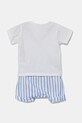 United Colors of Benetton set de bumbac pentru bebeluși 35ZEAK013.W.Seasonal albastru SS25
