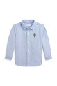 Polo Ralph Lauren koszula bawełniana niemowlęca bawełna niebieski 320958468001