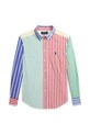 Детская хлопковая рубашка Polo Ralph Lauren узор мультиколор 323958467001