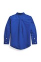 Детская хлопковая рубашка Polo Ralph Lauren 322858909019 голубой SS25