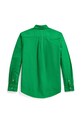 Детская хлопковая рубашка Polo Ralph Lauren 323858909018 зелёный SS25
