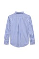 Детская хлопковая рубашка Polo Ralph Lauren 323918249019 голубой SS25