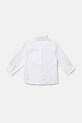 Детская хлопковая рубашка Calvin Klein Jeans IN0IN00289.PPYA белый SS25