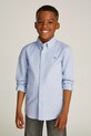 Παιδικό πουκάμισο Tommy Hilfiger με ελαστάν μπλε KB0KB08728.128.176.PPYA