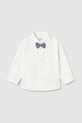 Детская хлопковая рубашка Mayoral длинный бежевый 1113.3A.Baby.PPYA
