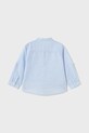 Mayoral koszula z domieszką lnu dziecięca 1115.3E.Baby.PPYA niebieski SS25