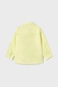 Detská košeľa s prímesou ľanu Mayoral 1116.3E.Baby.PPYA žltá SS25
