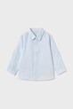 Mayoral koszula z domieszką lnu dziecięca casual niebieski 1116.3E.Baby.PPYA