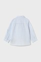 Mayoral koszula z domieszką lnu dziecięca 1116.3E.Baby.PPYA niebieski SS25