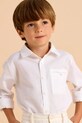 Mayoral koszula z domieszką lnu dziecięca 3121.5A.Mini.PPYA biały