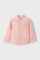 Dječja košulja s dodatkom lana Mayoral casual roza 3121.5A.Mini.PPYA