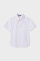 Детская хлопковая рубашка Mayoral casual белый 6136.7A.Junior.PPYA