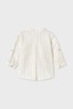 Детская рубашка с примесью льна Mayoral Newborn 1103.1L.Newborn.PPYH бежевый SS25