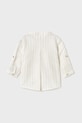 Детская рубашка с примесью льна Mayoral Newborn 1103.1L.Newborn.PPYH бежевый SS25