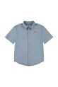 Levi's koszula bawełniana dziecięca SS WOVEN SHIRT 9EH426 niebieski SS25
