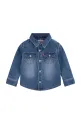 Otroška bombažna srajca Levi's MY FIRST BARSTOW Dolg modra 6EM335