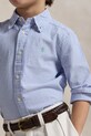 Детская хлопковая рубашка Polo Ralph Lauren голубой 322964692001