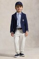 Детская хлопковая рубашка Polo Ralph Lauren 322964692001 голубой