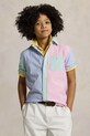 Детская хлопковая рубашка Polo Ralph Lauren короткий голубой 323964691001