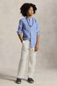 Детская хлопковая рубашка Polo Ralph Lauren голубой 323964594001