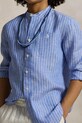 Детская хлопковая рубашка Polo Ralph Lauren 323964594001 голубой