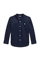 Polo Ralph Lauren koszula z domieszką lnu dziecięca długi granatowy 322964592001