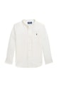 Dětská lněná košile Polo Ralph Lauren 322964592002 bílá SS25