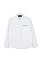 Karl Lagerfeld camasa de bumbac pentru copii lung alb Z30421.86.108